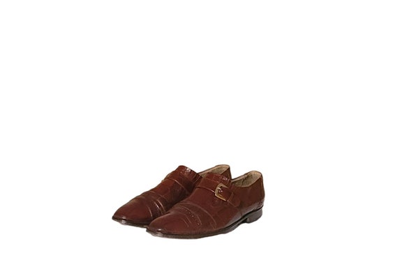 Men Vintage Leather Brown Dress Shoes By Stacy Ad… - image 2