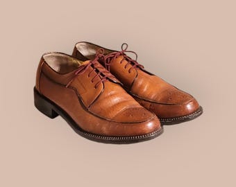 Sz. 9 Mens Vintage Dress Shoes/genuine Leather Oxfords  display picture 1