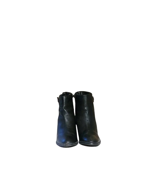 Women Vintage Leather Black Ankle Boots By St Joh… - image 3