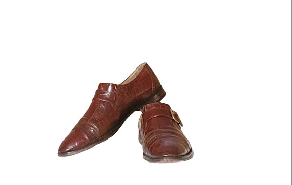 Men Vintage Leather Brown Dress Shoes By Stacy Ad… - image 8
