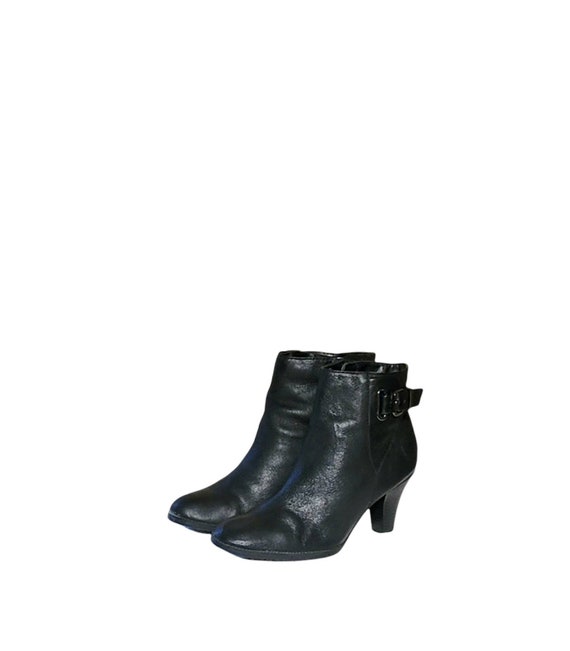 Women Vintage Leather Black Ankle Boots By St Joh… - image 6