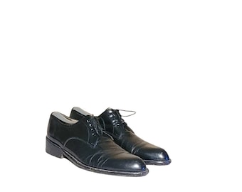 Vintage Kenneth Cole Black Leather Oxford Shoes, EU 43.5 US 9.5-10