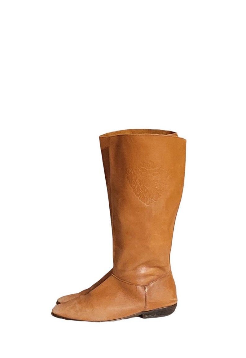 Vintage Women Leather Light Brown Riding Boots by Westies Size 9/women