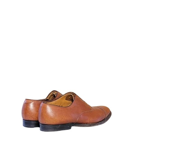 Men Vintage Brown Leather Oxfords By Oscc Bespoke… - image 5