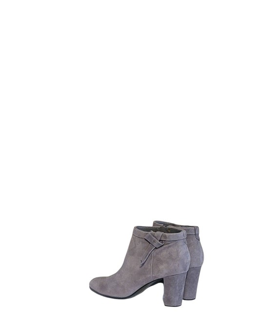 Vintage Women Suede Gray Ankle Booties By Bandoli… - image 5