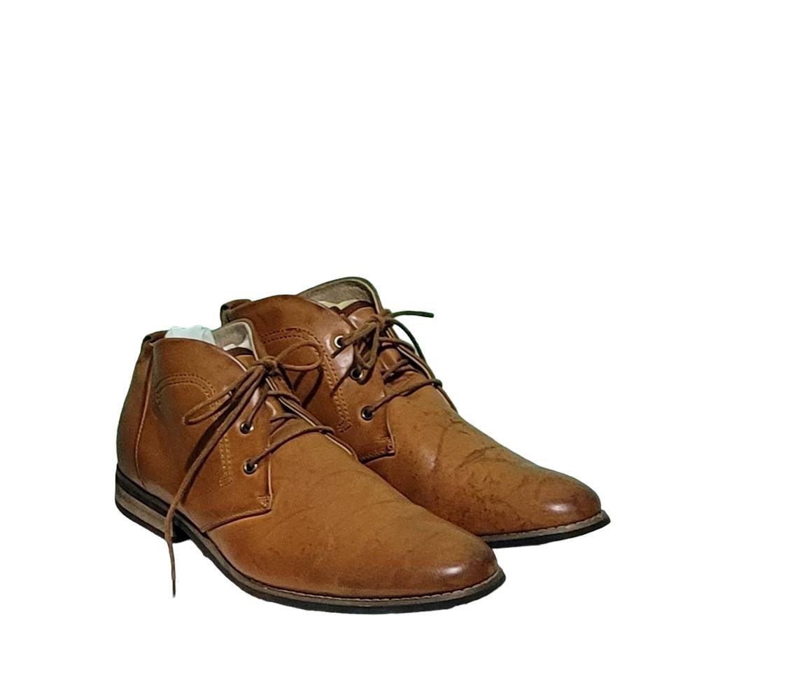 Men Vintage Leather Tan Ankle Boots by Adolfo Size 11/men  display picture 3