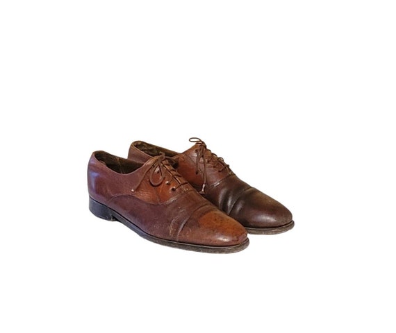 Florsheim Men\'s Classic Brown Leather Oxford Shoes Sz 9D Shop Florsheim Brown Leather Shoes | The Suit Depot main image 4