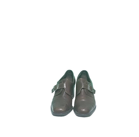 Women Vintage Leather Brown Buckley Shoes By Etie… - image 3