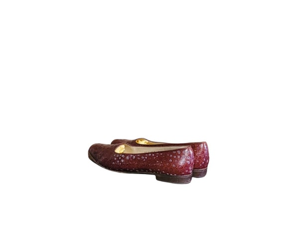 Women Vintage Burgundy Loafers By Salvatore Ferra… - image 5