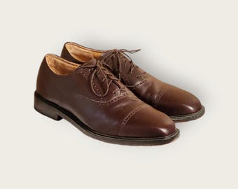 Vintage Alfani Navy Suede Oxfords, Men display picture 1