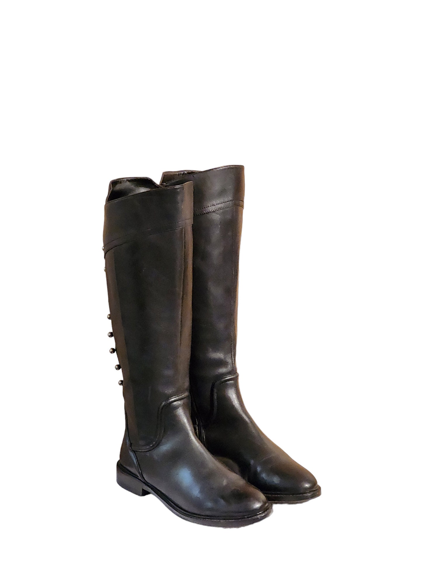 Women Vintage Leather Black Tall Riding Boots by Gianni Bini Size 8M Etsy Australia