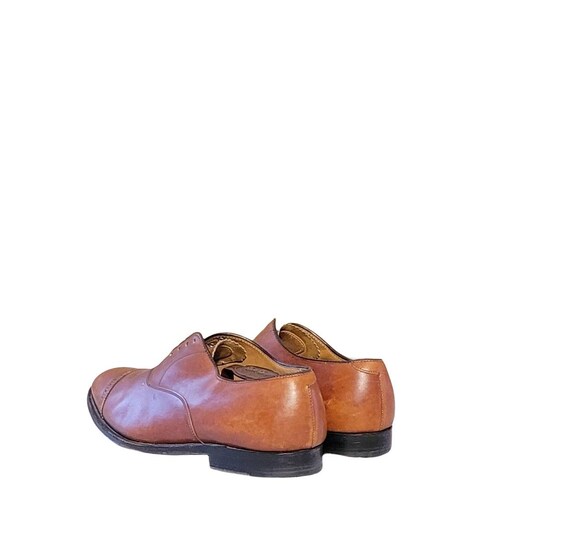 Men Vintage Brown Leather Oxfords By Oscc Bespoke… - image 6