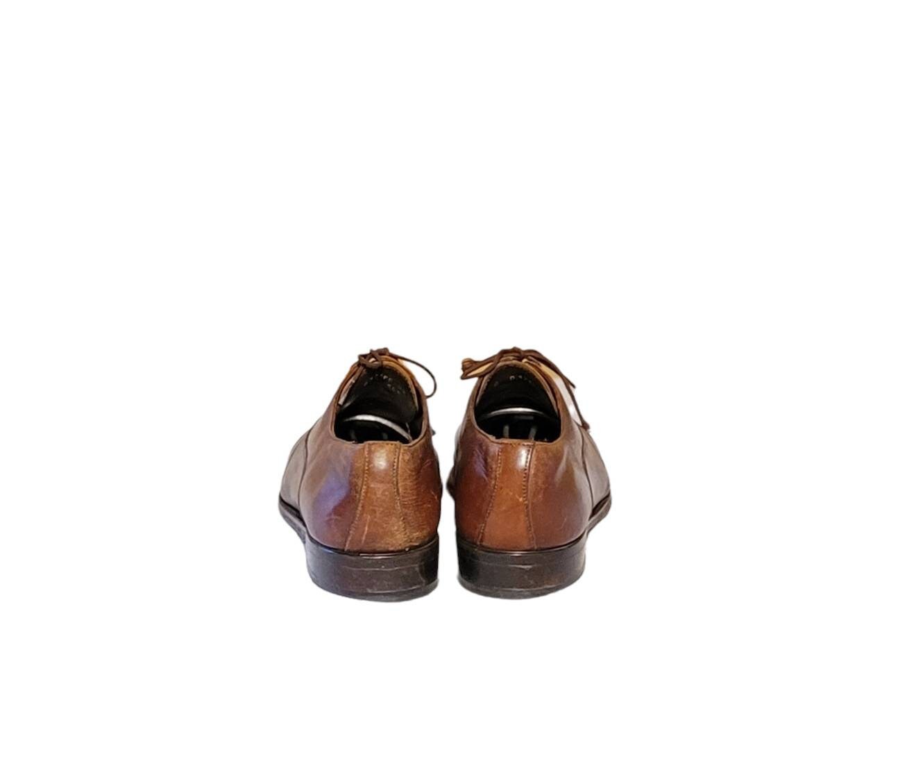 Vintage Brown Leather Oxfords by Florsheim, Men display picture 1
