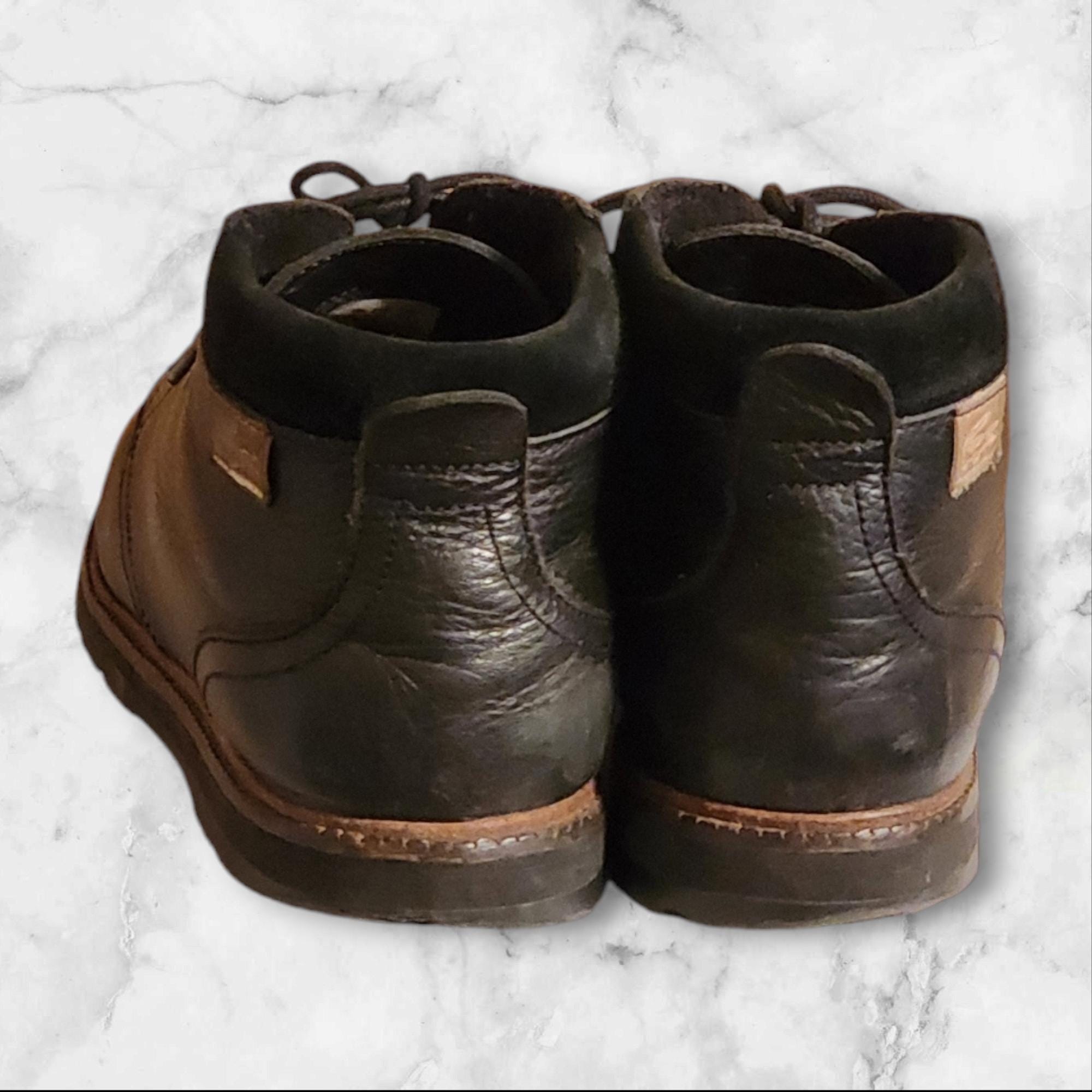 Men Vintage Leather Black Ankle Boots by Lacoste Size 11.5  display picture 2
