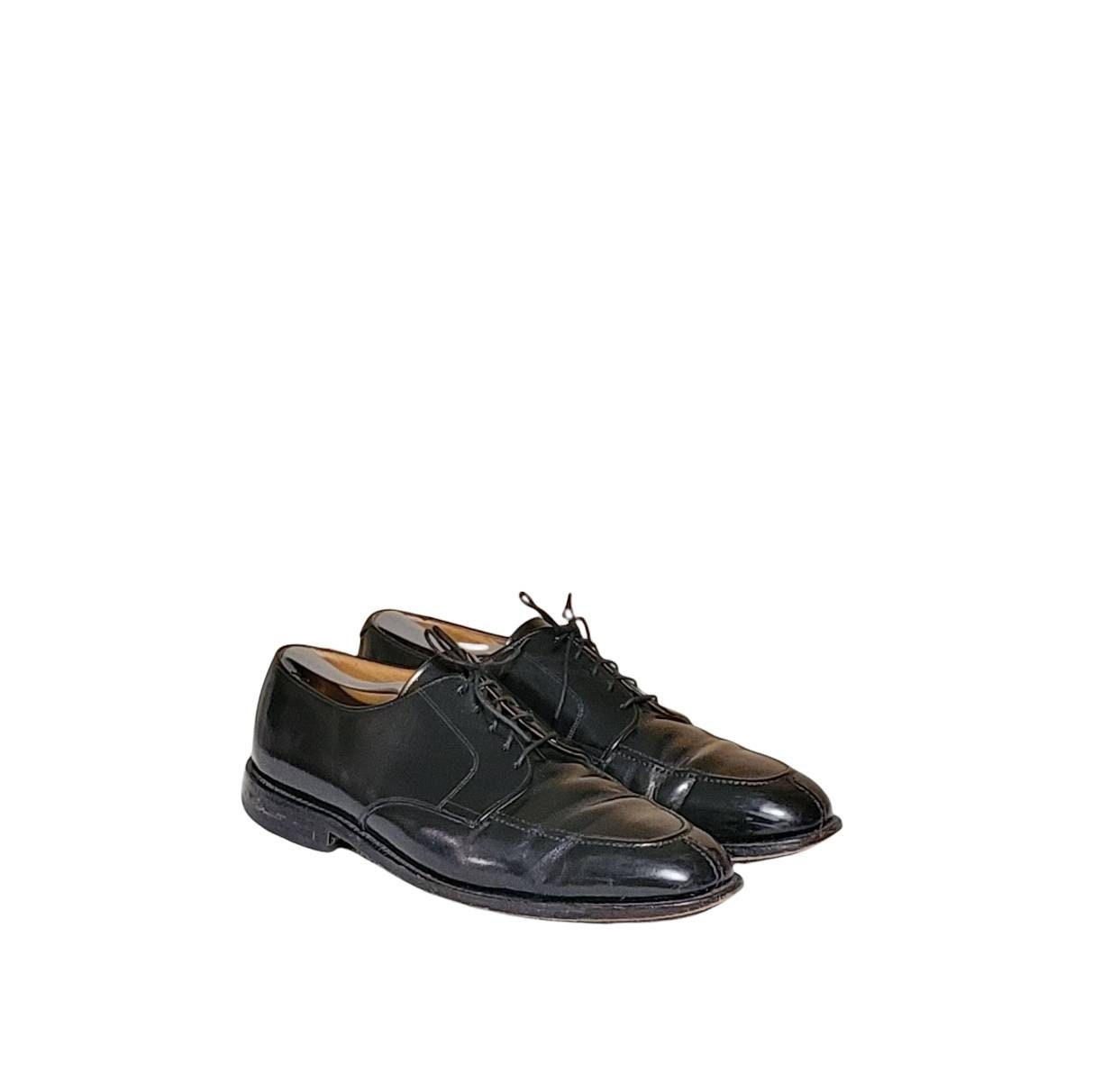 Johnston & Murphy Oxford Dress Shoes Men\'s Size 9.5M Leather Lace Up Black India Mens Black Leather Lace-Up Dress Shoes Size | Mercari main image 4
