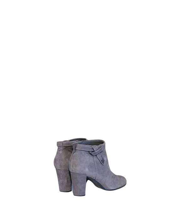 Vintage Women Suede Gray Ankle Booties By Bandoli… - image 6