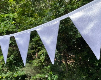 White Satin Wedding Bunting