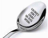 Calories don 39 t count on this spoon engraved gifts cereal lover mothers day gifts funny unique gifts idea for husband wife him her