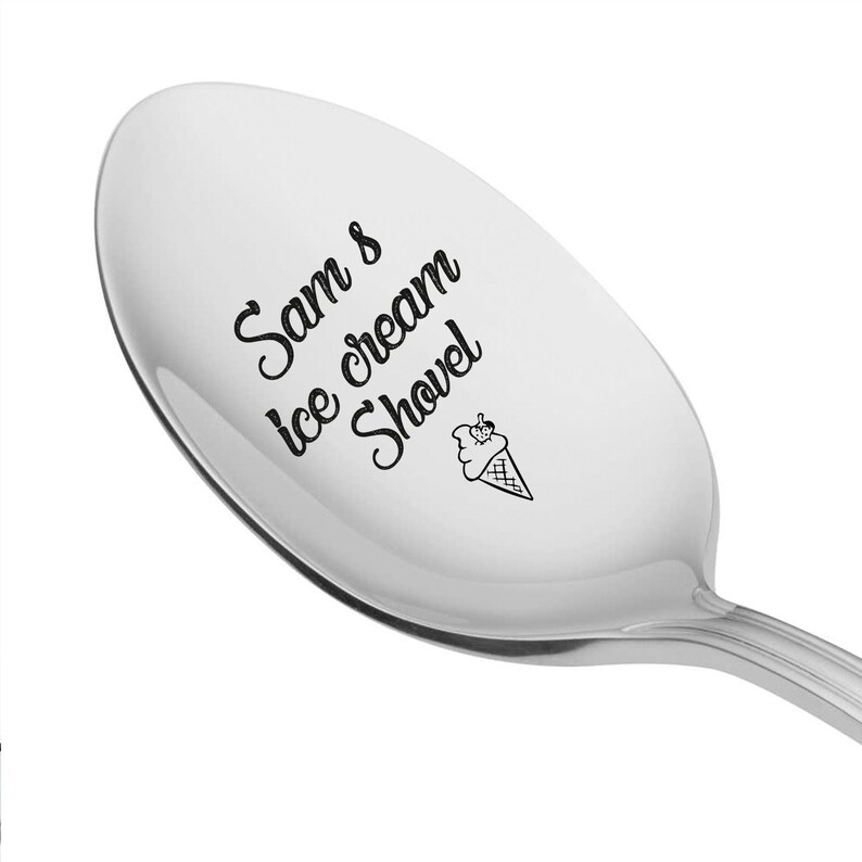 Custom Engraved Spoon Your Text Custom Phrase Personalized Etsy