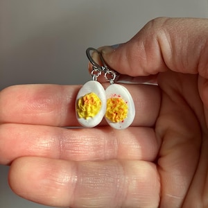 Deviled Egg Earrings | Handmade Polymer Clay Food Jewelry