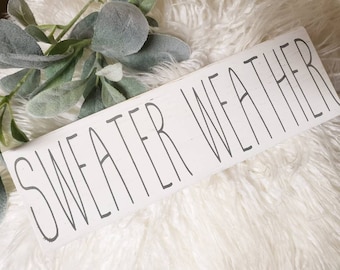Sweater Weather Mini Wood Sign - Farmhouse Sign - Rustic Sign