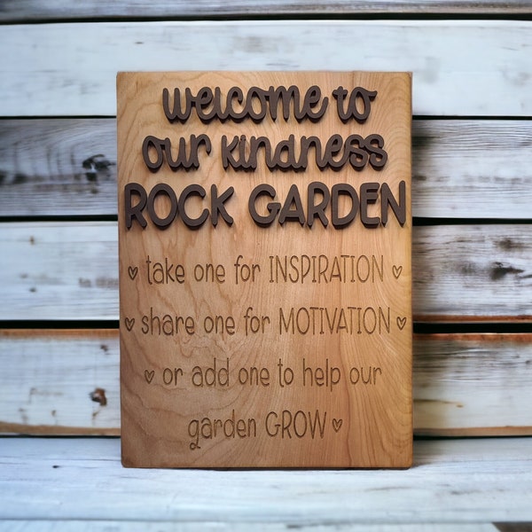 Welcome To Our Kindness Rock Garden Outdoor Sign, Playground Sign, Rock Garden Decor