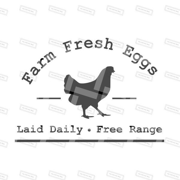 Farm Fresh Eggs SVG PNG- Farm Fresh Eggs Glowforge File- Farm Fresh Eggs Cricut File- Digital Download