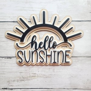 Hello Sunshine Wood and Acrylic Wall Sign