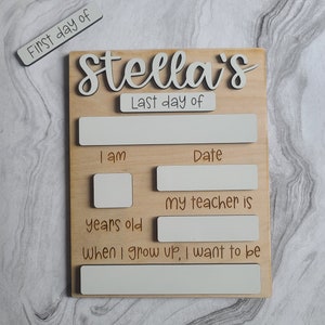 Personalized First Day of School Last Day Of School Interchangeable School Sign