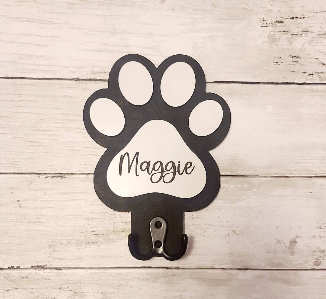 Personalized Dog Paw Leash Harness Holder, Custom Dog Paw Leash Hook Etsy