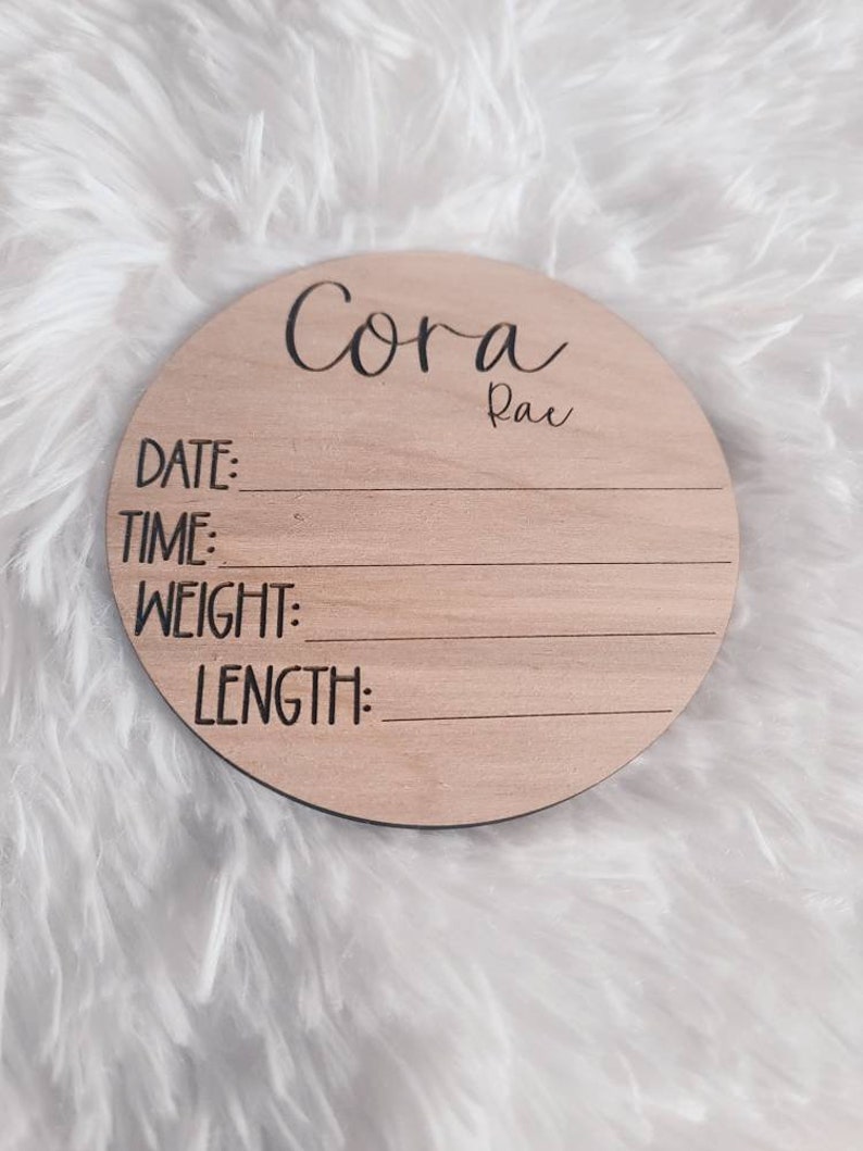Personalized Baby Birth Stats Sign, Custom Baby Birth Stats Photo Prop ...