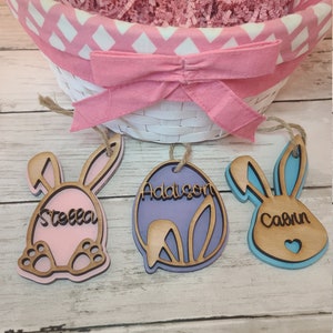 Osterkorb Personalisierte Anhänger, Osterkorb Namensanhänger, Hase Osteranhänger, Personalisierte KorbAnhänger