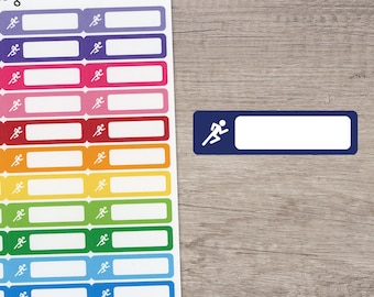 RUNNING Icon Label Planner / Calendar Stickers [L2-13]