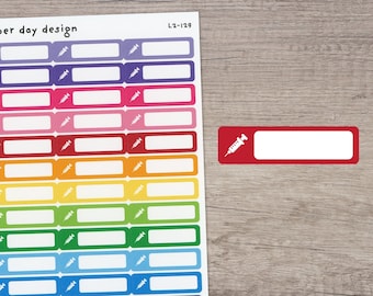 SYRINGE Icon Label Planner / Calendar Stickers [L2-129]