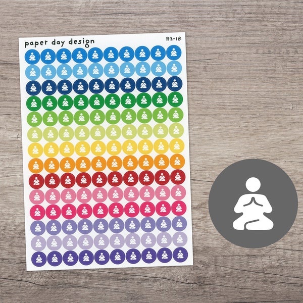 Yoga Stickers Etsy