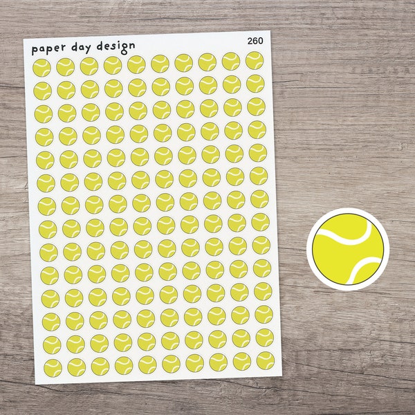 TENNIS BALL Icon Stickers for Planner or Calendars [260]