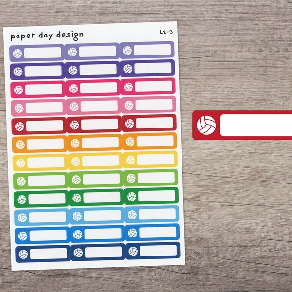 VOLLEYBALL Icon Label Planner / Calendar Stickers [L2-3]