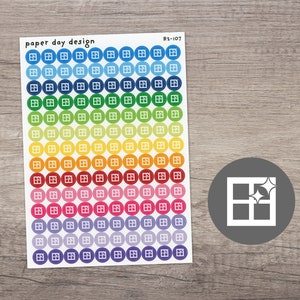 WINDOW CLEANING Round Icon Planner / Calendar Stickers [R2-107]