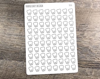 Tooth Icon Planner Stickers for Planner or Calendar
