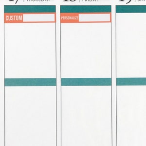 CUSTOM Personalized Skinny Label Stickers for Planner or Calendar image 3