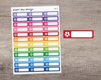 SOCCER BALL Icon Label Planner / Calendar Stickers [L2-1]