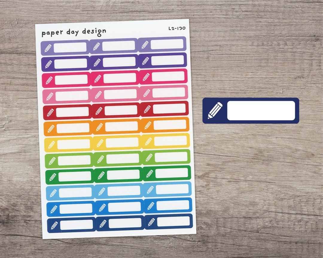 PENCIL Icon Label Planner / Calendar Stickers [L2-130] - Etsy