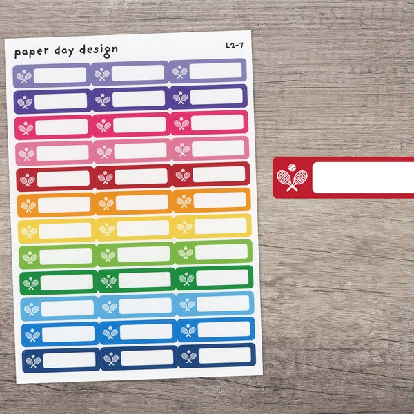 TENNIS Icon Label Planner / Calendar Stickers [L2-7]