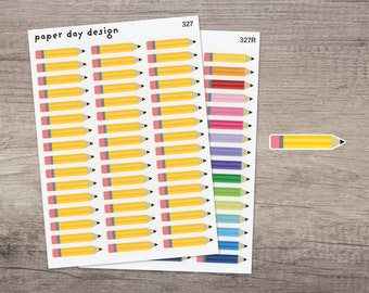 BLANK Pencil Label Sticker for Planners or Calendars [327]