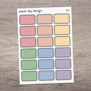 Doodle Edge Half Box Planner Stickers [314]