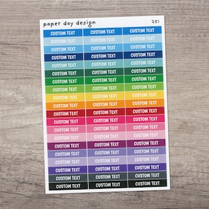 CUSTOM HEADER Planner Stickers  [251]