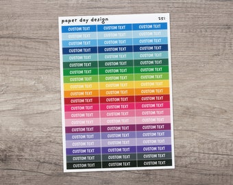CUSTOM HEADER Planner Stickers  [251]