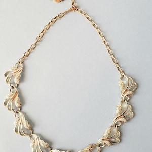 Sarah Coventry necklace Vintage necklace Silver ton necklace   Jewelry gift  Gold ton necklace Choker necklace Gift for Her Floral necklace