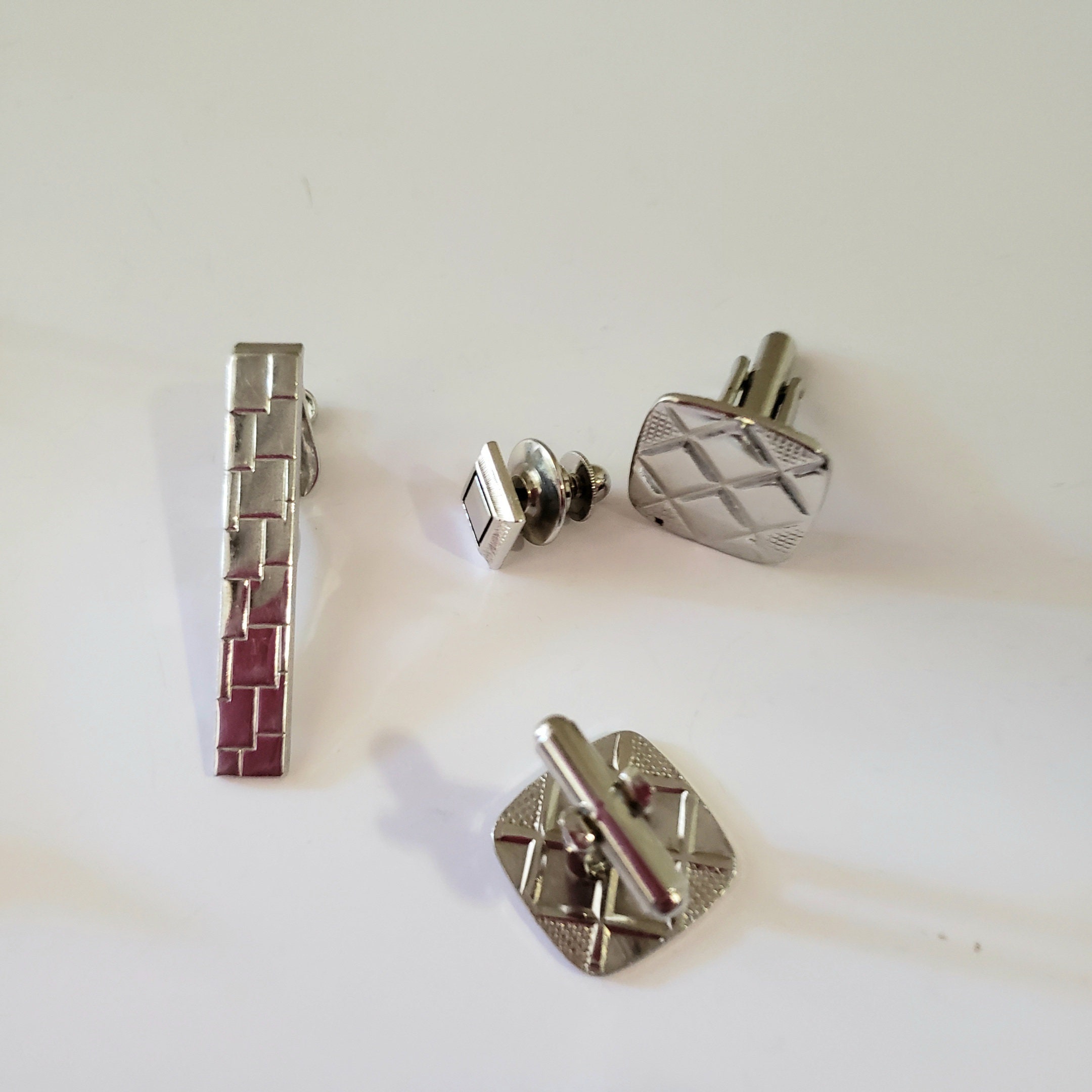 Boutons De Manchette Vintage Swank Avec Pince à Cravate - Lot De 3 Pièces Appareil Photo - Occasion