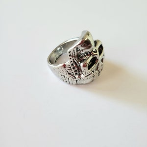 Skull Ring. Halloween Skull Ring .Ring for Men size10.Silver ton Skull Ring. Gothic Skull Ring. image 8